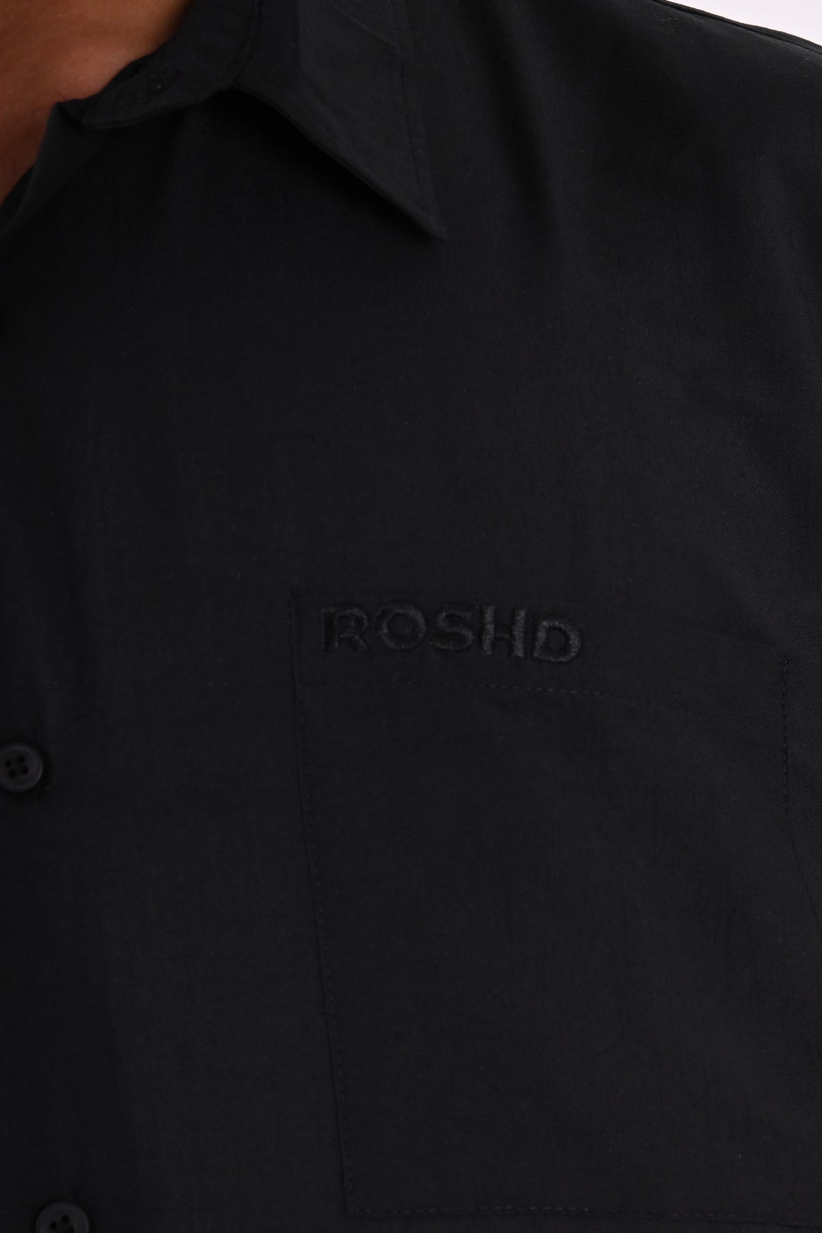 Short Sleeve Black Basic Shirt