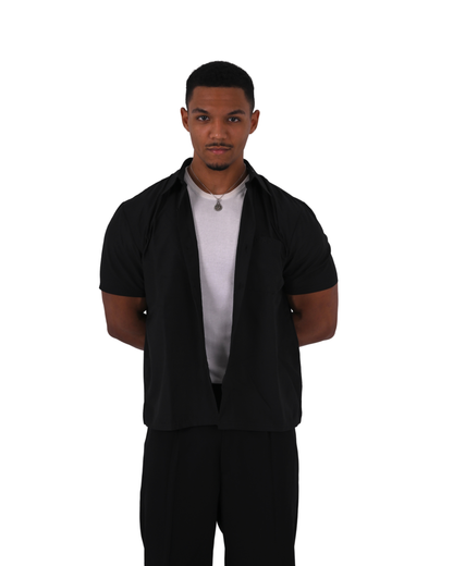 Short Sleeve Black Basic Shirt