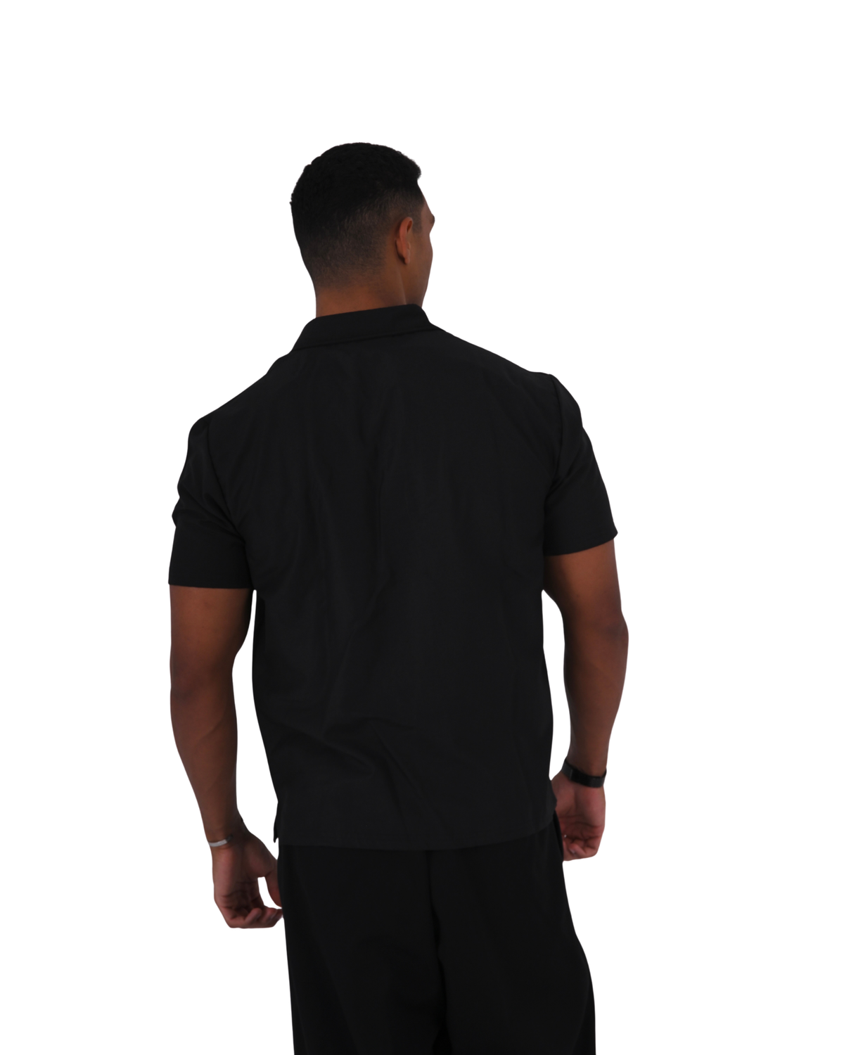 Short Sleeve Black Basic Shirt