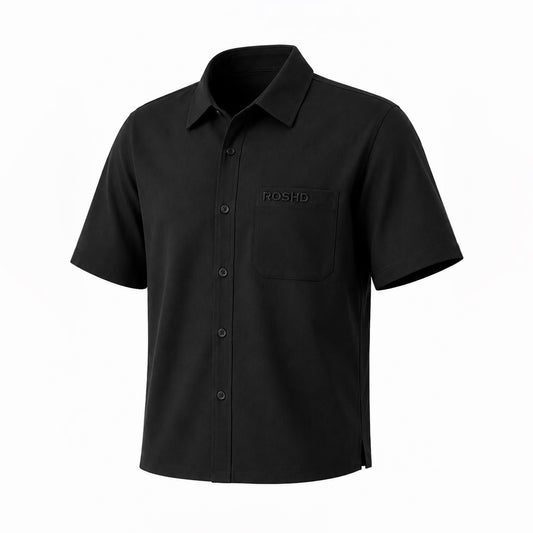 Short Sleeve Black Basic Shirt