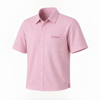 Short Sleeve Pink Basic Shirt
