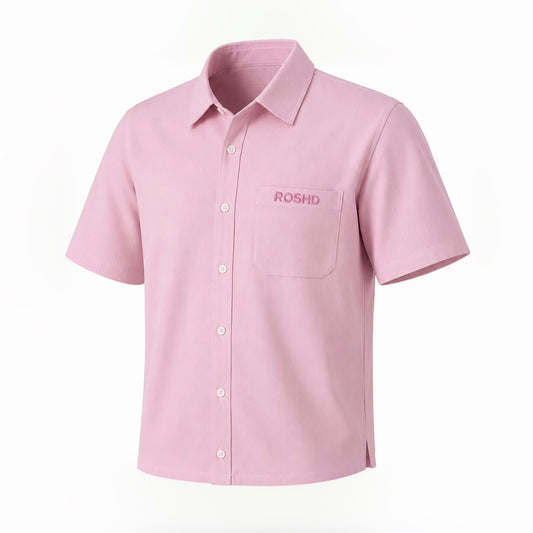 Short Sleeve Pink Basic Shirt