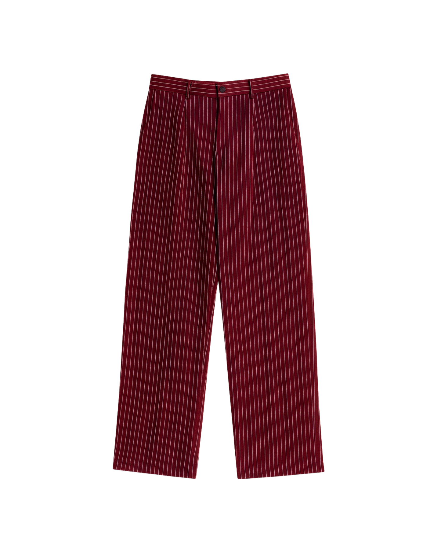 Women Striped Burgundy Suit Pant