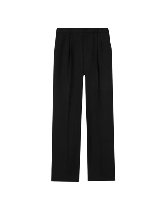 Black Straight Fit Suit Pants